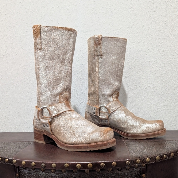 Frye Shoes - Frye Metallic Harness Boot 12R Size 8.5